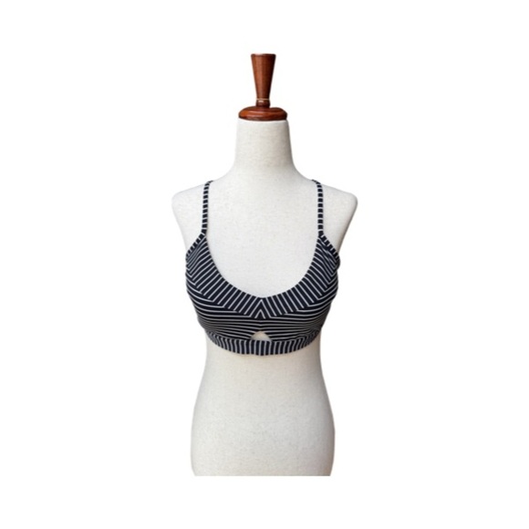 Lululemon Deeper Breath Bra in Mod Stripe Black White Size 10 - Picture 1 of 9